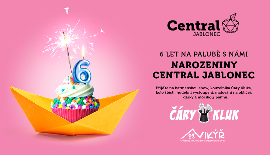 6. Narozeniny OC Central v Jablonci nad Nisou | kouzelník 5 oc central narozeniny 6 carykluk uni