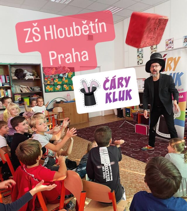 Čarování s druháky v rámci Projektových dnů v Praze Hloubětíně 🙂🪄🎩 #kouzelnik #kouzelnikprodeti #carykluk #hloubetin #zabavaprodeti