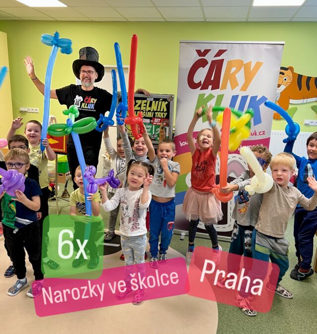 Hromadné narozeniny, 🎩 čarování,🎈balónky, 🎂dort a spousta zábavy ☺️ dnes dopoledne ve školce v Praze 👍🏻. Oslava jak má být ☀️👍🏻🎩.
#kouzelnik #kouzelnikprodeti #carykluk #praha #narozeniny